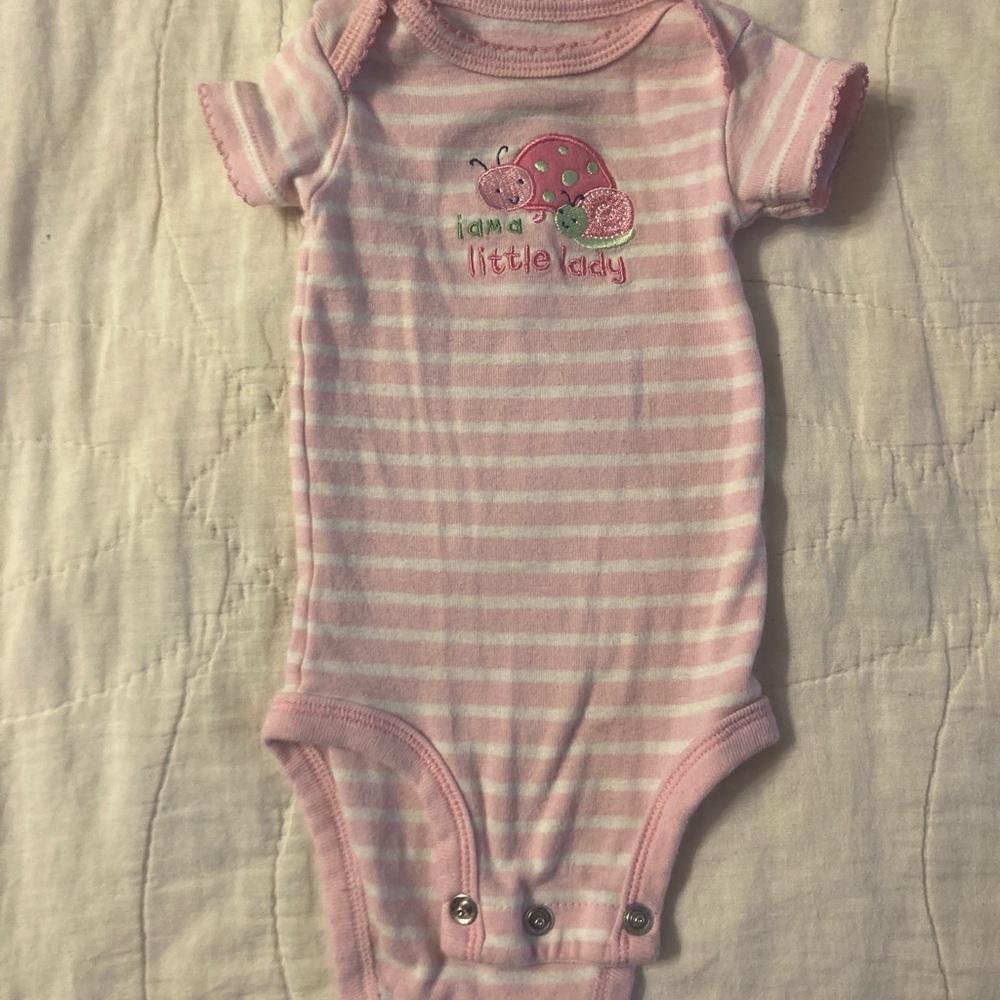 10/$20 sale! Pink Striped Baby Onesie Mix, Match, and Bundle